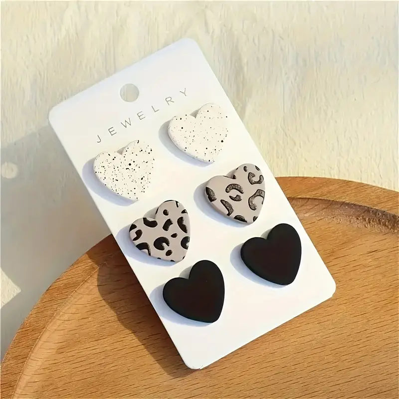 Wooden Heart Earrings
