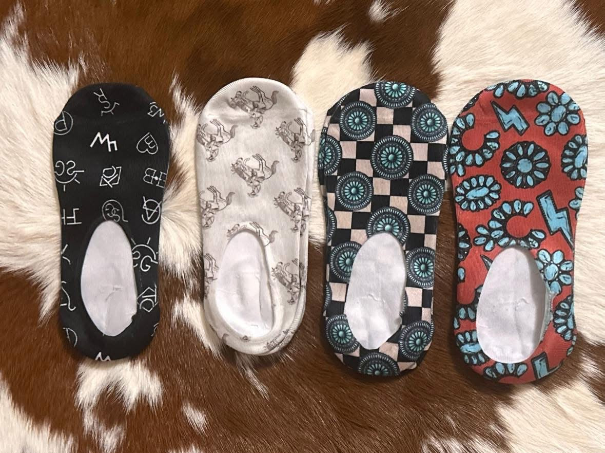 Pattern No-Show Socks