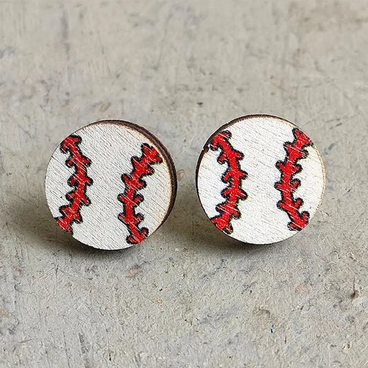 Wooden Sports Earrings